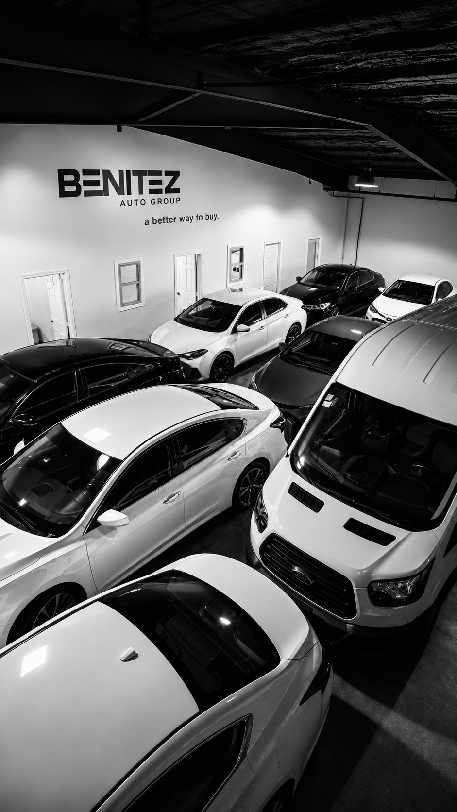Benitez Auto Group indoor vehicle showroom